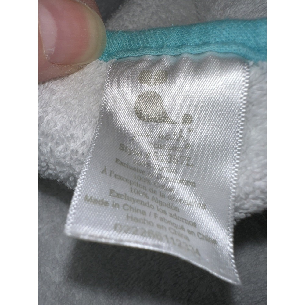 JUST BATH JUST BORN HOODED TOWEL & Three Wash Cloths Hippo Teal Orange - Picture 3 of 6